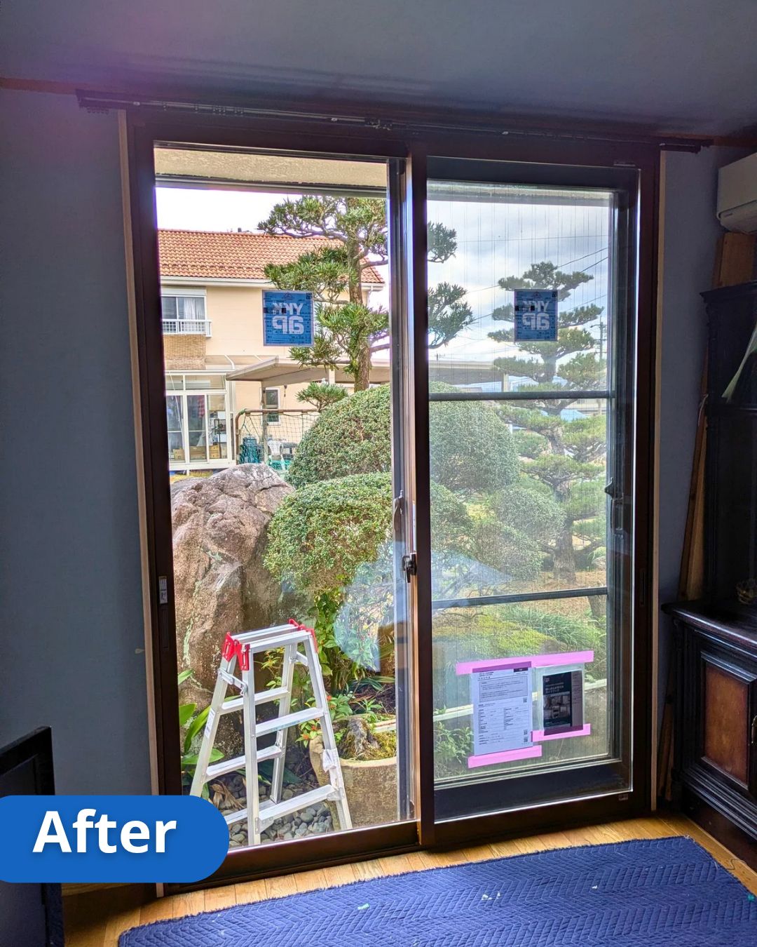 内窓設置後の寝室窓